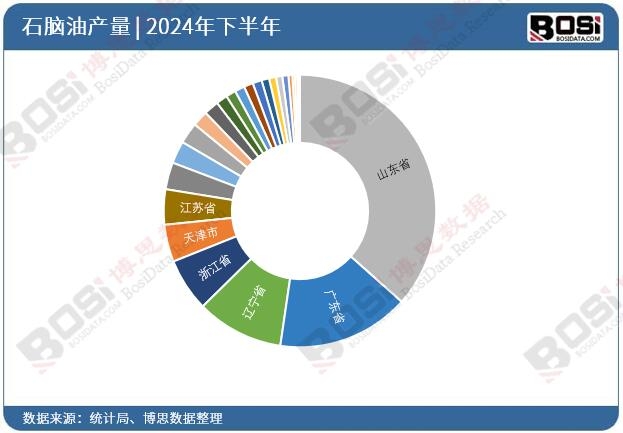 2024年全國各省市石腦油投資數據統計